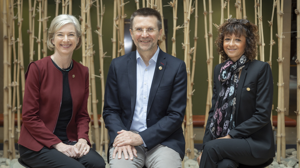 Jennifer Doudna, Virginijus Šikšnys and Emmanuelle Charpentier (photo CC BY-SA 2.0 NTNU Trondheim)